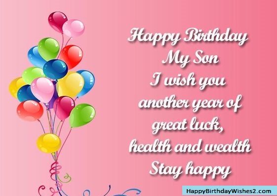 birthday sms for son