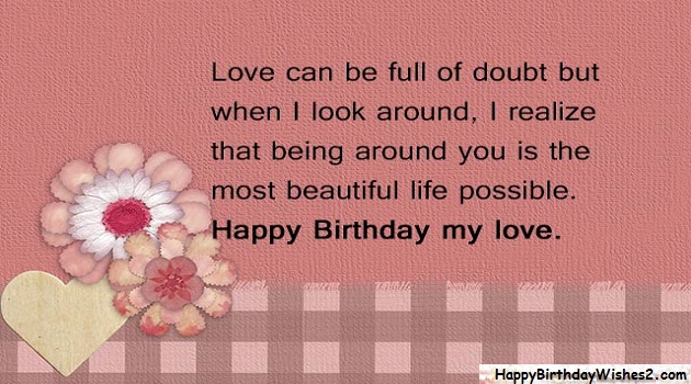 birthday wishes to my love