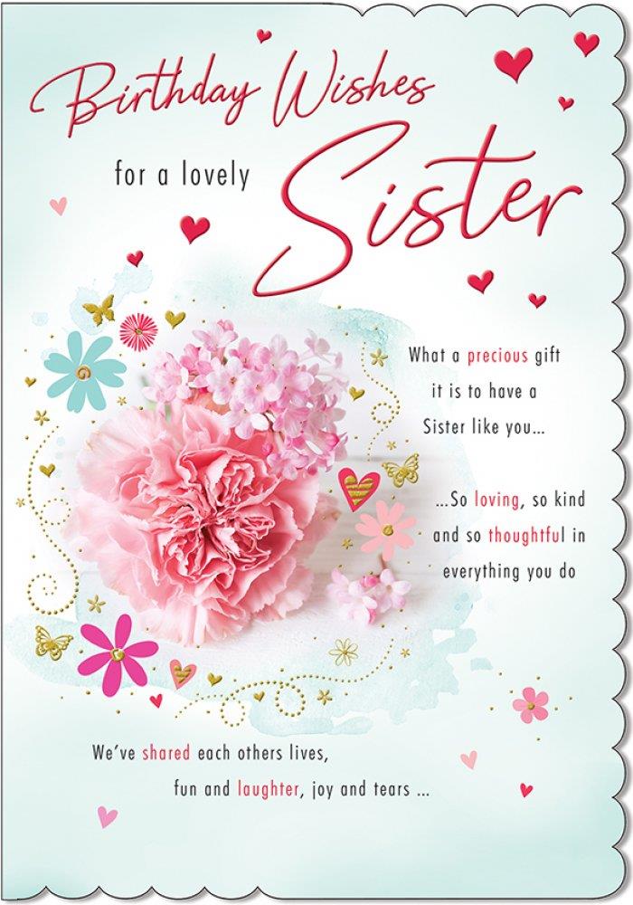 birthday greeting cards for sister