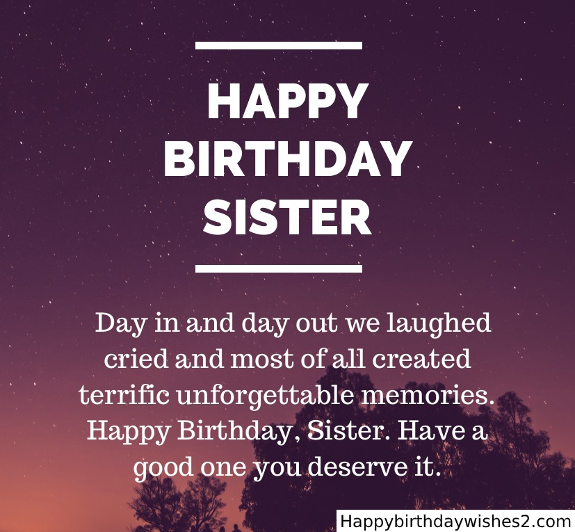 Happy Birthday Status for Sister 