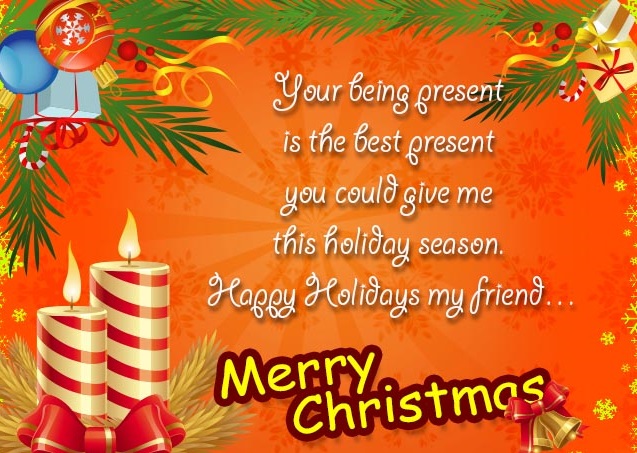 merry christmas greetings for friends