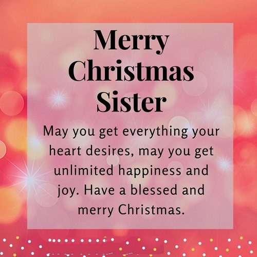 merry christmas sister