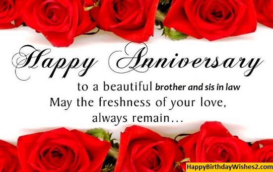 1st wedding anniversary wishes for brother