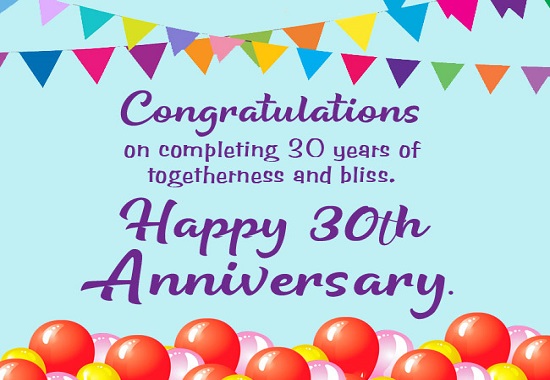 30th wedding anniversary wishes