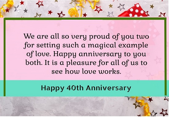 40th wedding anniversary greetings