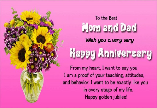 50th wedding anniversary wishes for parents