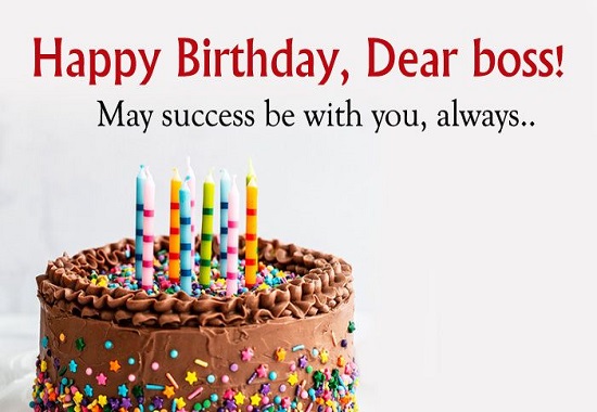 birthday message to your boss