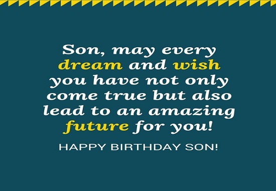 birthday messages for my son