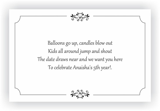 birthday party invitation message