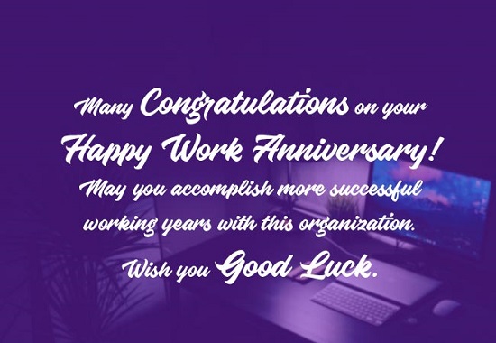 work anniversary wishes