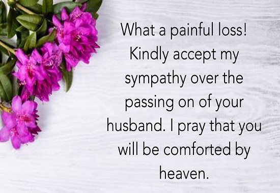 sympathy messages for loss of husband