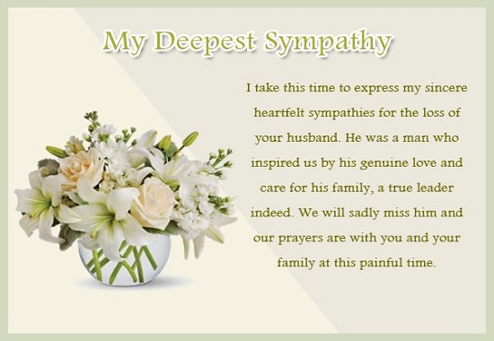 words of sympathy for loss of husband