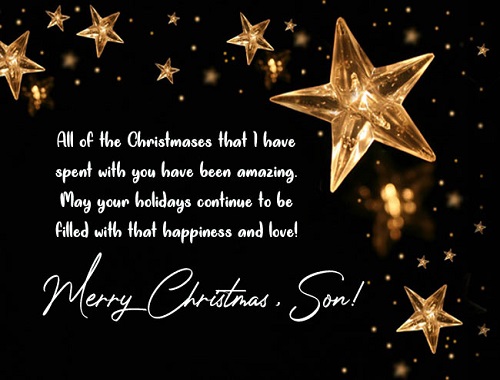 christmas card greetings for son