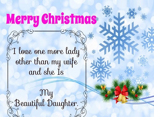 christmas greetings to my daughter