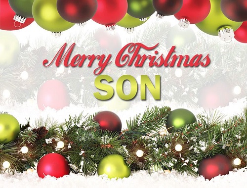 merry christmas message to my son