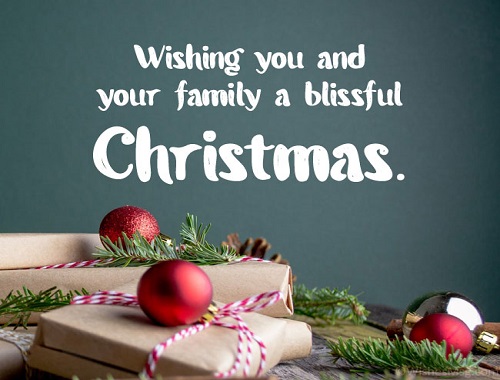 merry christmas wishes to boss and family