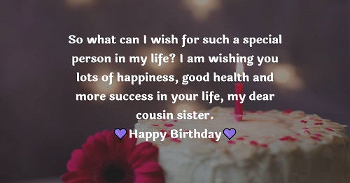 birthday wishes cousin sister